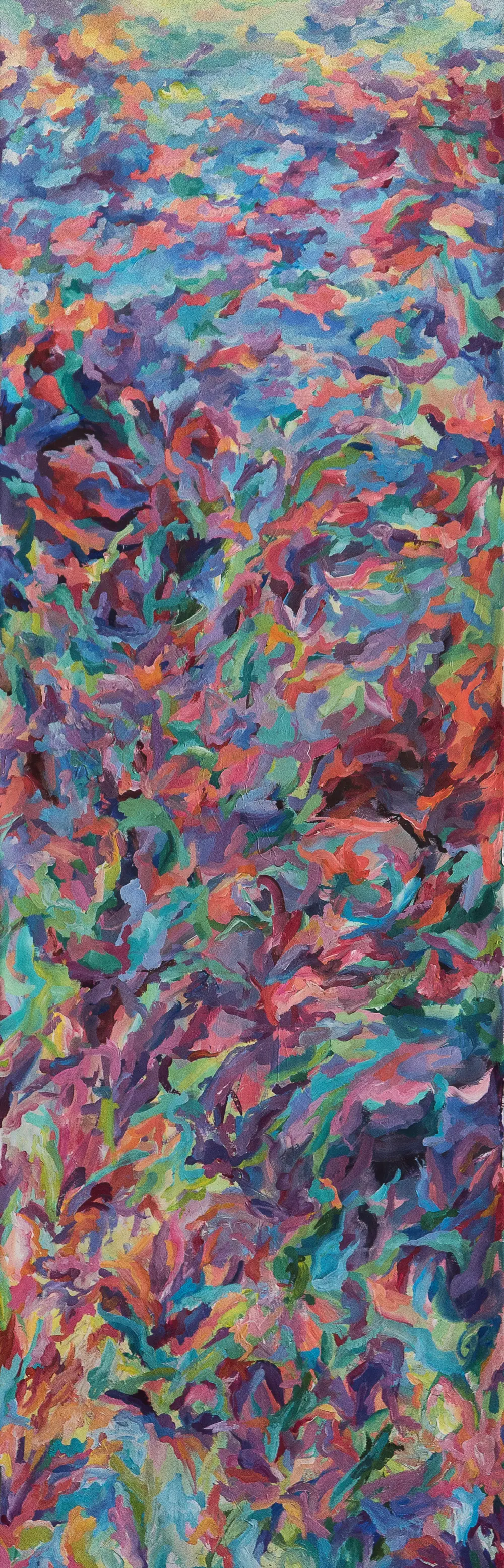 Marina leonteva shield made of lilies 2019 painting