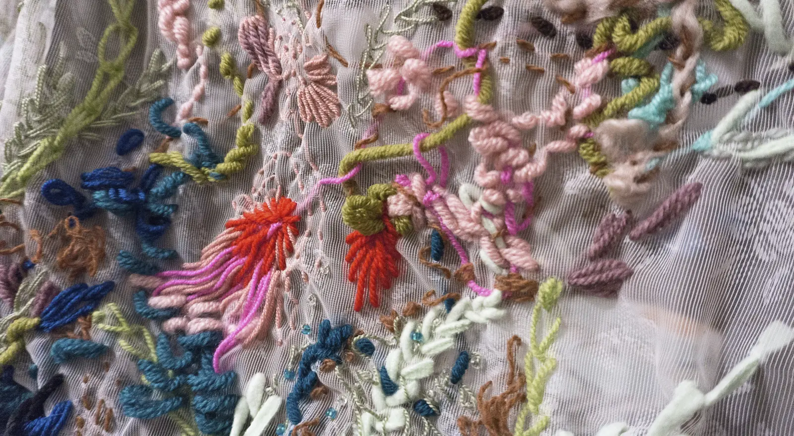 Marina leonteva all is alive 2023 textile installation fragment 3