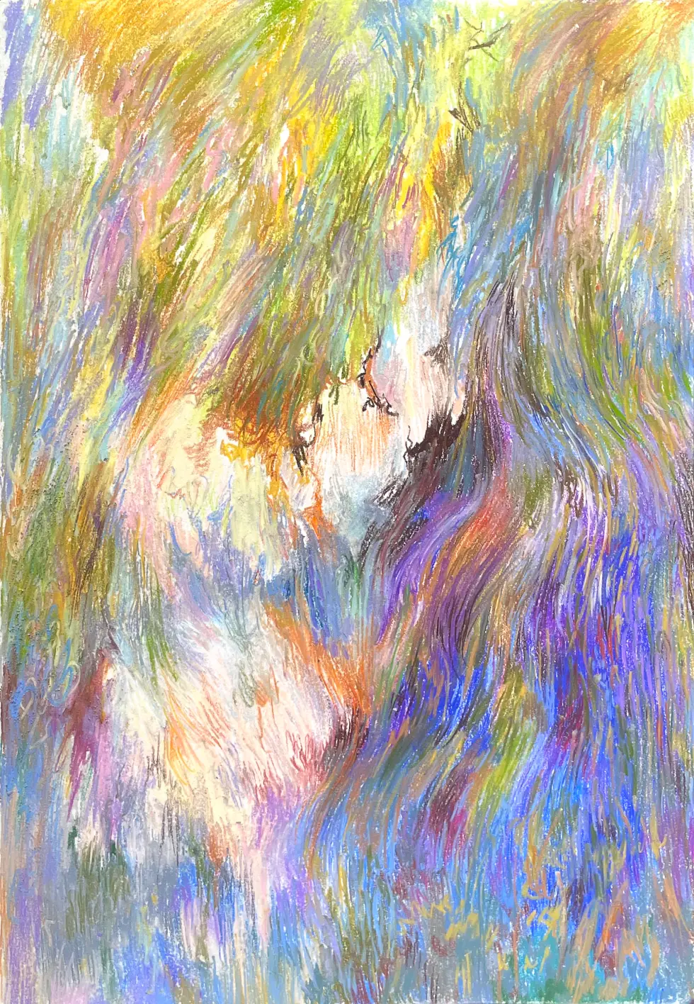 Marina leonteva sympathie pour les champignons january 2025 painting 20x28.5 cm
